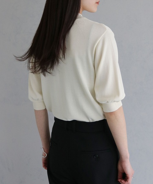 cheriella（シェリエラ）の「【cheriella】WEB限定ベーシックサマーニット３ WEB LIMITED BASIC SUMMER KNIT 3（ニット/セーター・レディース・オフホワイト/ブルー/ブラック/カーキ/マスタード/チャコールグレー・M）」の19枚目の写真