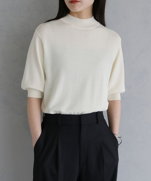 cheriella（シェリエラ）の「【cheriella】WEB限定ベーシックサマーニット３ WEB LIMITED BASIC SUMMER KNIT 3（ニット/セーター・レディース・オフホワイト/ブルー/ブラック/カーキ/マスタード/チャコールグレー・M）」の17枚目の写真