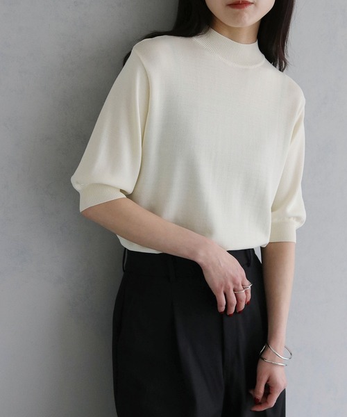 cheriella（シェリエラ）の「【cheriella】WEB限定ベーシックサマーニット３ WEB LIMITED BASIC SUMMER KNIT 3（ニット/セーター・レディース・オフホワイト/ブルー/ブラック/カーキ/マスタード/チャコールグレー・M）」の18枚目の写真