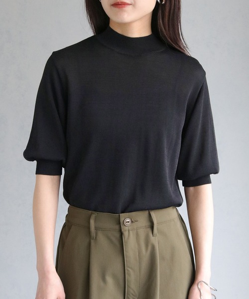 cheriella（シェリエラ）の「【cheriella】WEB限定ベーシックサマーニット３ WEB LIMITED BASIC SUMMER KNIT 3（ニット/セーター・レディース・オフホワイト/ブルー/ブラック/カーキ/マスタード/チャコールグレー・M）」の18枚目の写真