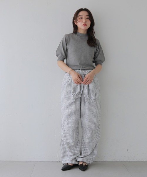 cheriella（シェリエラ）の「【cheriella】新色追加！WEB限定ベーシックサマーニット３ WEB LIMITED BASIC SUMMER KNIT 3（ニット/セーター・レディース・オフホワイト/ブルー/ブラック/カーキ/マスタード/チャコールグレー/ブラウン/杢グレー・M）」の13枚目の写真