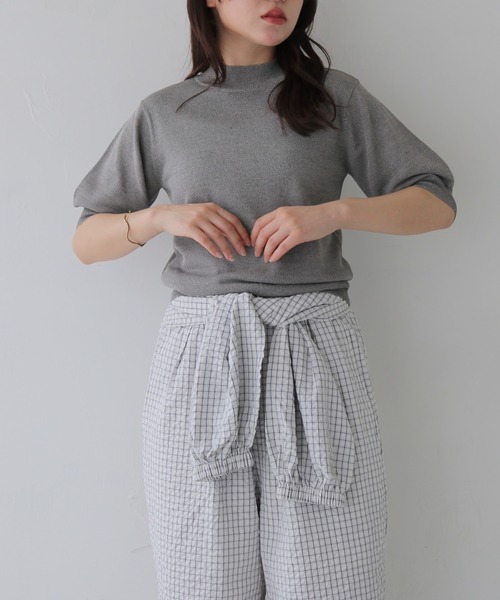 cheriella（シェリエラ）の「【cheriella】新色追加！WEB限定ベーシックサマーニット３ WEB LIMITED BASIC SUMMER KNIT 3（ニット/セーター・レディース・オフホワイト/ブルー/ブラック/カーキ/マスタード/チャコールグレー/ブラウン/杢グレー・M）」の11枚目の写真