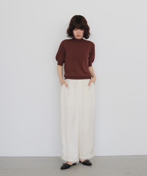 cheriella（シェリエラ）の「【cheriella】新色追加！WEB限定ベーシックサマーニット３ WEB LIMITED BASIC SUMMER KNIT 3（ニット/セーター・レディース・オフホワイト/ブルー/ブラック/カーキ/マスタード/チャコールグレー/ブラウン/杢グレー・M）」の18枚目の写真