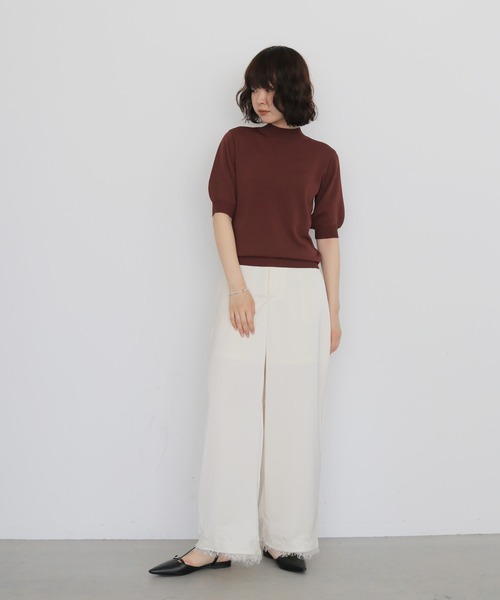 cheriella（シェリエラ）の「【cheriella】新色追加！WEB限定ベーシックサマーニット３ WEB LIMITED BASIC SUMMER KNIT 3（ニット/セーター・レディース・オフホワイト/ブルー/ブラック/カーキ/マスタード/チャコールグレー/ブラウン/杢グレー・M）」の15枚目の写真
