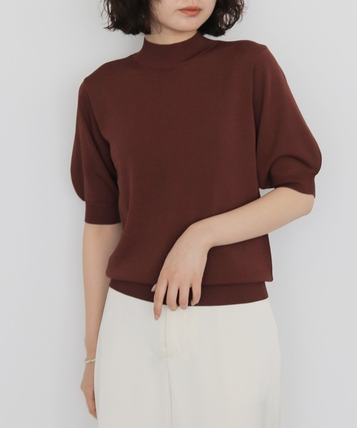 cheriella（シェリエラ）の「【cheriella】新色追加！WEB限定ベーシックサマーニット３ WEB LIMITED BASIC SUMMER KNIT 3（ニット/セーター・レディース・オフホワイト/ブルー/ブラック/カーキ/マスタード/チャコールグレー/ブラウン/杢グレー・M）」の9枚目の写真