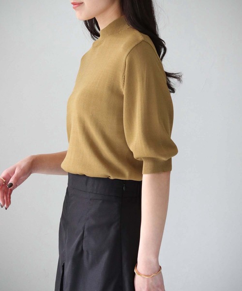 cheriella（シェリエラ）の「【cheriella】WEB限定ベーシックサマーニット３ WEB LIMITED BASIC SUMMER KNIT 3（ニット/セーター・レディース・オフホワイト/ブルー/ブラック/カーキ/マスタード/チャコールグレー・M）」の8枚目の写真