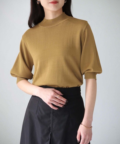 cheriella（シェリエラ）の「【cheriella】WEB限定ベーシックサマーニット３ WEB LIMITED BASIC SUMMER KNIT 3（ニット/セーター・レディース・オフホワイト/ブルー/ブラック/カーキ/マスタード/チャコールグレー・M）」の9枚目の写真