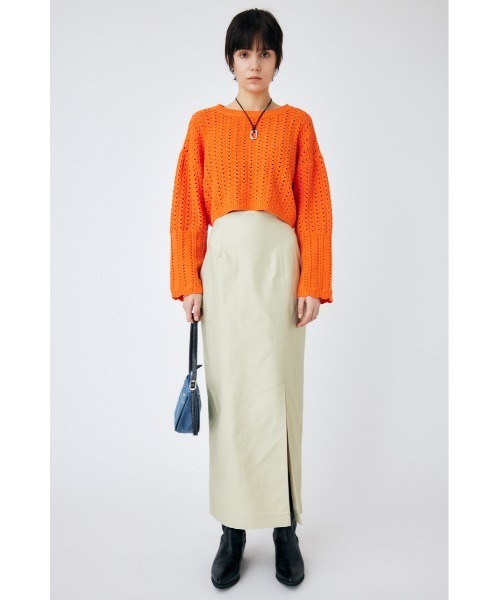 MOUSSY(マウジー)の「HIGH SLIT LONG スカート(スカート・レディース・ブラック/ブラウン/ライトベージュ・0/1/2)」の6枚目の写真