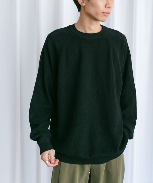 Couleur Meler（クルールメリー）の「Couleur Meler なかじ　リネンコットンニット（ニット/セーター・メンズ・ブラック/オレンジ/ピンク・MEDIUM/LARGE）」の11枚目の写真