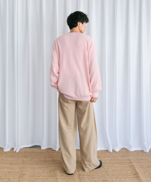 Couleur Meler（クルールメリー）の「Couleur Meler なかじ　リネンコットンニット（ニット/セーター・メンズ・ブラック/オレンジ/ピンク・MEDIUM/LARGE）」の13枚目の写真