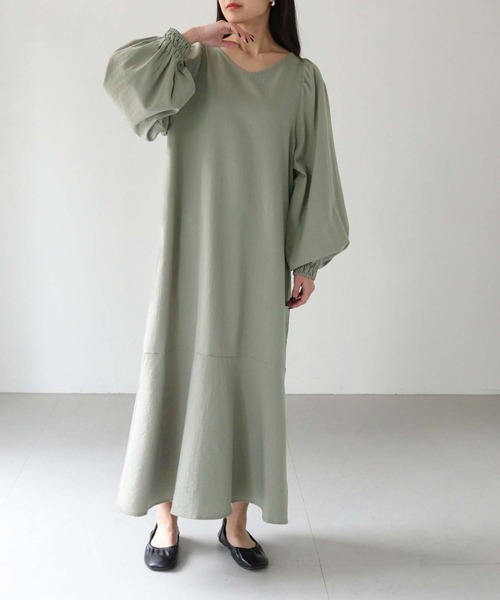 美品】Heart Closet半袖リブマーメイドワンピース M ハトクロ