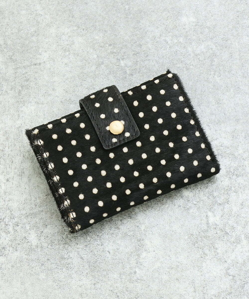 【セール】ホースヘア ドット柄三つ折り財布（財布）｜MK MICHEL KLEIN（エムケーミッシェルクラン）