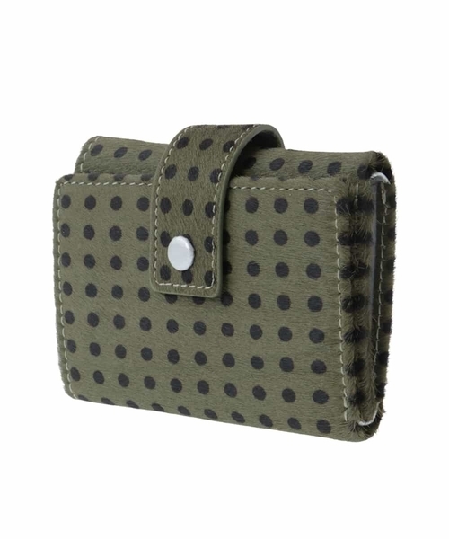 【セール】ホースヘア ドット柄三つ折り財布（財布）｜MK MICHEL KLEIN（エムケーミッシェルクラン）