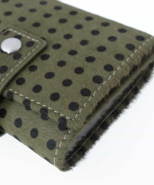 【セール】ホースヘア ドット柄三つ折り財布（財布）｜MK MICHEL KLEIN（エムケーミッシェルクラン）