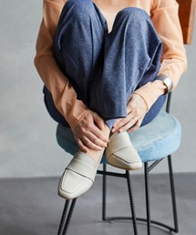 【WEB限定】レザーベルトローファー