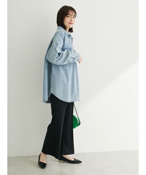 ELENCARE DUE(エレンカーレデュエ)の「・ELENCARE DUE デニムシャツチュニック(チュニック・レディース・ブラック/インディゴブルー・FREE)」の4枚目の写真