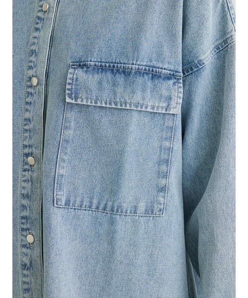 ELENCARE DUE(エレンカーレデュエ)の「・ELENCARE DUE デニムシャツチュニック(チュニック・レディース・ブラック/インディゴブルー・FREE)」の16枚目の写真