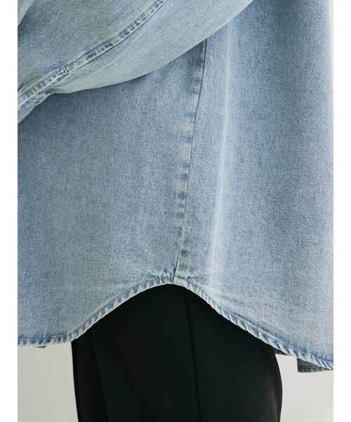 ELENCARE DUE(エレンカーレデュエ)の「・ELENCARE DUE デニムシャツチュニック(チュニック・レディース・ブラック/インディゴブルー・FREE)」の21枚目の写真