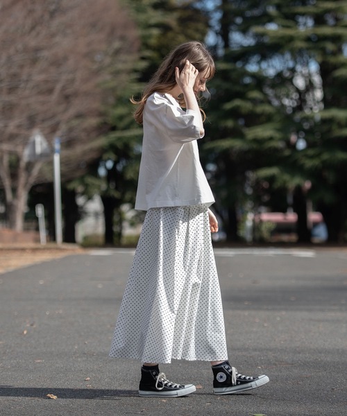 OUTDOOR PRODUCTS(アウトドアプロダクツ)の「USAコットン フラップポケット ビッグシルエット ワンポイントブランドロゴ Tシャツ(Tシャツ/カットソー・レディース・カーキ/チャコールグレー/ホワイト/ベージュ・FREE)」の15枚目の写真
