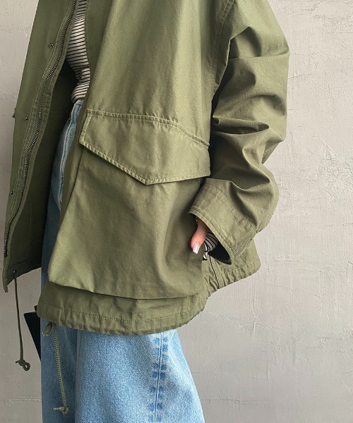 yukiさん CANAL JEAN オリーブ ミリタリージャケット レディース セール】[Jeans Factory Clothes/ジーンズファクトリークローズ
