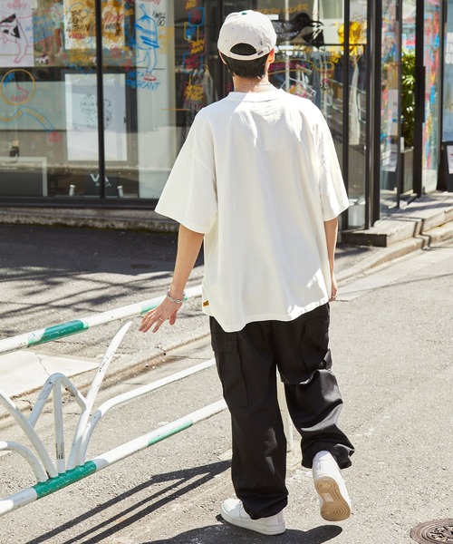 90s   背面超ビッグ刺繍 アーチロゴ 長袖シャツ CODDERR】アーチロゴ刺繍 ビッグシルエットワッフルTシャツ MONO