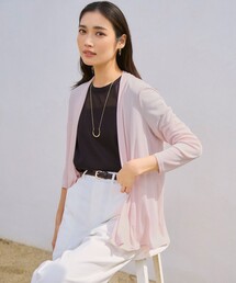 【UVケア/接触冷感】マルチ機能 シアー ショート カーディガン