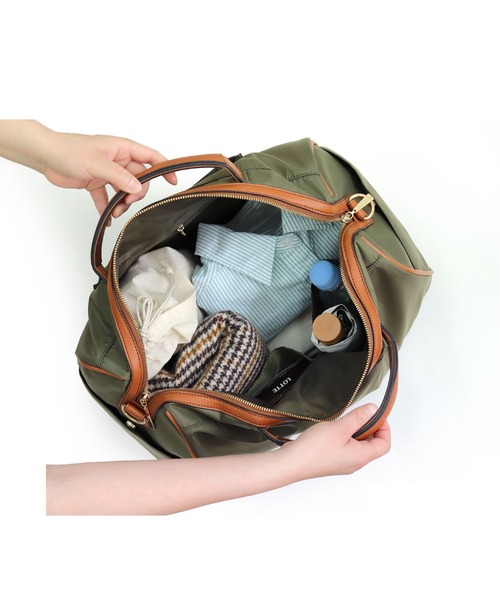 MIAN （ミアン）の「【MIAN】ナイロン2wayビッグボストンバッグ キャリーオン トラベルバッグ 2221-140-1（ボストンバッグ・レディース・グレイッシュベージュ/カーキ/ブラック・FREE）」の12枚目の写真