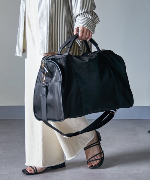 MIAN （ミアン）の「【MIAN】ナイロン2wayビッグボストンバッグ キャリーオン トラベルバッグ 2221-140-1（ボストンバッグ・レディース・グレイッシュベージュ/カーキ/ブラック・FREE）」の20枚目の写真