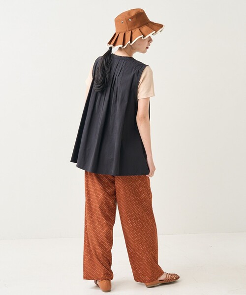 FREAK'S STORE（フリークスストア）の「ピンタックベスト（ベスト・レディース・オリーブ/ブラック/オフホワイト・ﾌﾘ-）」の21枚目の写真