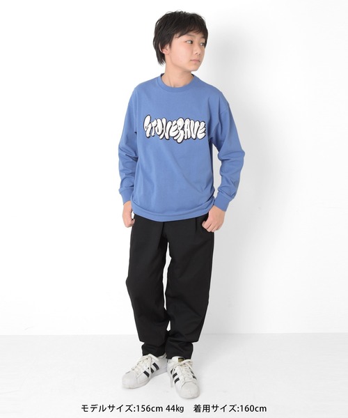 GLAZOS（グラソス）の「【ラクパン】[テーパード]TCカラーツイル・アクティブパンツ（その他パンツ・キッズ・カーキ/ブルー/ベージュ/グレー/ブラック・140cm/150cm/170cm/130cm/160cm）」の7枚目の写真