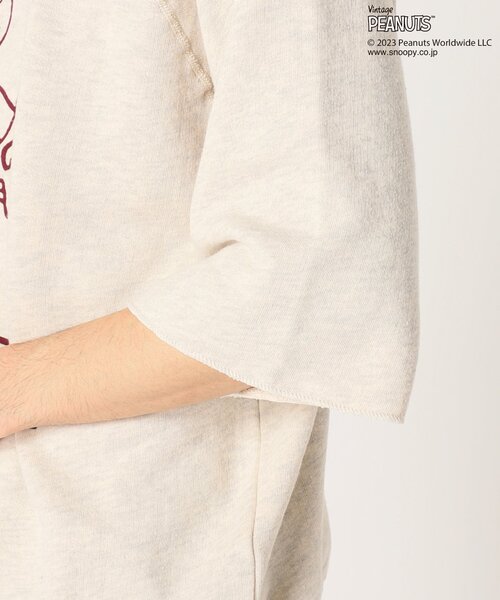 PEANUTS（ピーナッツ）の「【PEANUTS×SPORTS WEAR by relume】別注 HALF SLEEVE スウェット（Tシャツ/カットソー・メンズ・チャコールグレー/アイボリー/ピンク/ネイビー・MEDIUM/LARGE/X-LARGE）」の22枚目の写真