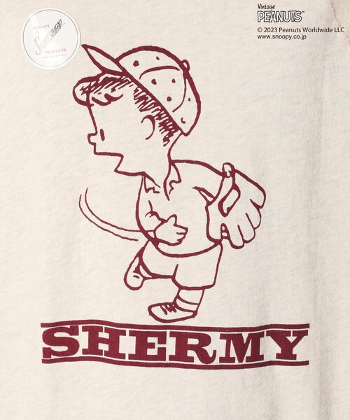 PEANUTS（ピーナッツ）の「【PEANUTS×SPORTS WEAR by relume】別注 HALF SLEEVE スウェット（Tシャツ/カットソー・メンズ・チャコールグレー/アイボリー/ピンク/ネイビー・MEDIUM/LARGE/X-LARGE）」の20枚目の写真