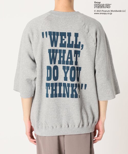 PEANUTS（ピーナッツ）の「【PEANUTS×SPORTS WEAR by relume】別注 HALF SLEEVE スウェット（Tシャツ/カットソー・メンズ・チャコールグレー/アイボリー/ピンク/ネイビー・MEDIUM/LARGE/X-LARGE）」の17枚目の写真
