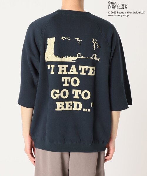 PEANUTS（ピーナッツ）の「【PEANUTS×SPORTS WEAR by relume】別注 HALF SLEEVE スウェット（Tシャツ/カットソー・メンズ・チャコールグレー/アイボリー/ピンク/ネイビー・MEDIUM/LARGE/X-LARGE）」の14枚目の写真