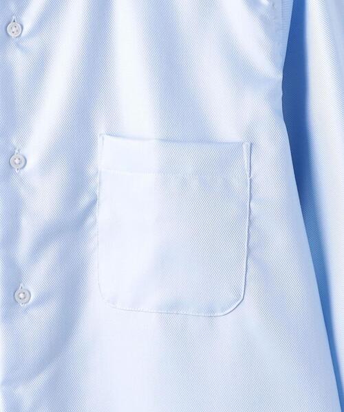 green label relaxing（グリーンレーベルリラクシング）の「コットン フレンチツイル スタンダード ワイドカラー ドレスシャツ -イージーアイロン-（ビジネスシャツ・メンズ・ホワイト/ライトブルー・37cm/40cm/41cm/42cm/43cm/38cm/39cm）」の12枚目の写真