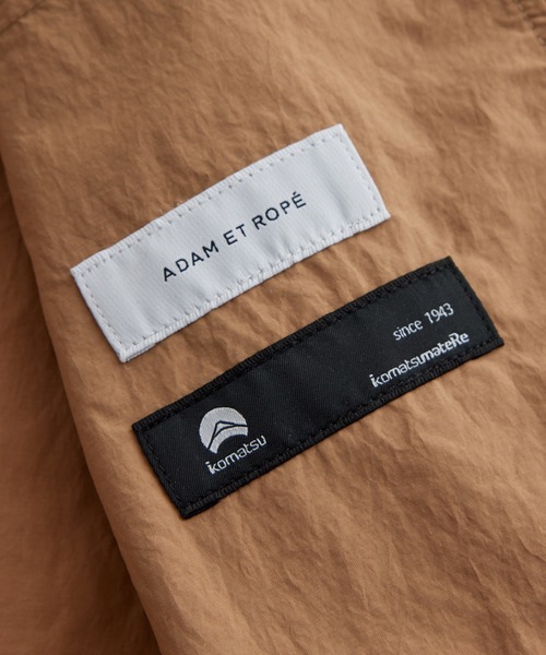 ADAM ET ROPE'（アダムエロペ）の「【小松マテーレ】ナイロンタスラン オーバーサイズ バンドカラー シャツ / 撥水（シャツ/ブラウス・メンズ・スミクロ/ベージュ系その他/ターコイズブルー・L/M）」の16枚目の写真
