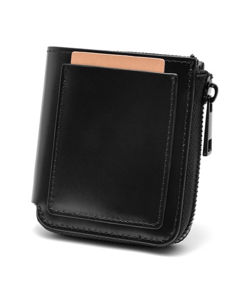 Rename(リネーム)の「Rename グロッシーレザー モノクローム ウォレット 本革 2つ折り コンパクト ミニ 財布(財布・メンズ・ブラック・FREE)」の14枚目の写真