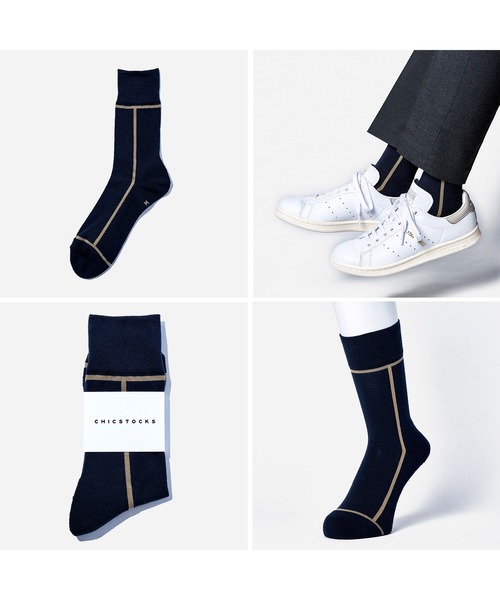 CHICSTOCKS（シックストックス）の「母の日限定　ブーケ付き1足セット（ソックス/靴下・レディース・ネイビー/アイボリー/スモークピンク/ラベンダー・SMALL）」の9枚目の写真