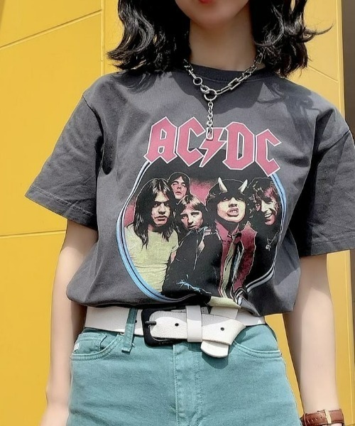 ヴィンテージ加工バンドT（Tシャツ/カットソー）｜Right-on