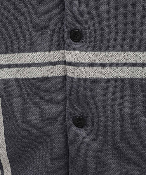 LAKOLE（ラコレ）の「チェックガラニット半袖シャツ / 704945（ニット/セーター・メンズ・ベージュ/チャコールグレー/ブルー・MEDIUM/LARGE）」の9枚目の写真