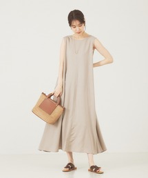 abahouse mavie | レーヨンリネンフレアロングワンピース(ワンピース)