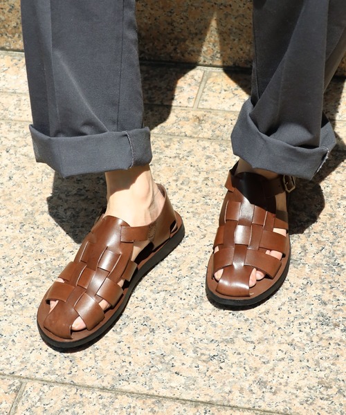 eder shoes グルカサンダル　レザー　イタリア製　試着のみ　41 eder shoes レザー グルカサンダル イタリア製 試着のみ 41