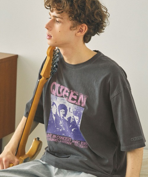 EMMA CLOTHES（エマクローズ）の「【Queen/The Rolling Stones/Guns N' Roses】別注 ロックプリント オーバーサイズ ピグメント加工 半袖Tシャツ EMMA CLOTHES（Tシャツ/カットソー・メンズ・ブラック系1/ブラック系3/ホワイト系1/ホワイト系2/ホワイト系3/ブラック系2/ブラック系4/ブラック系5/ホワイト系4・M/L）」の20枚目の写真