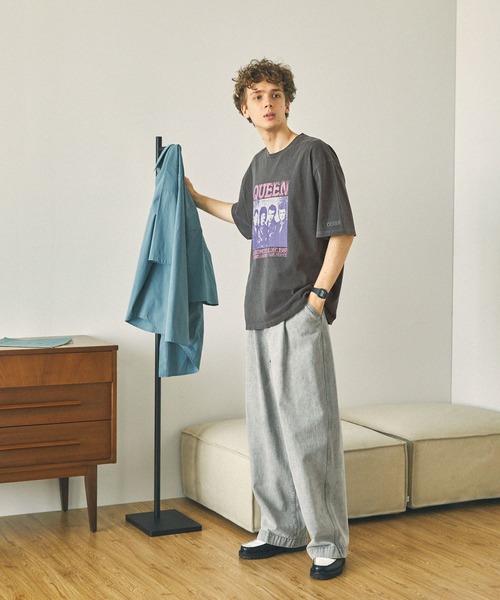 EMMA CLOTHES（エマクローズ）の「【Queen/The Rolling Stones/Guns N' Roses】別注 ロックプリント オーバーサイズ ピグメント加工 半袖Tシャツ EMMA CLOTHES（Tシャツ/カットソー・メンズ・ブラック系1/ブラック系3/ホワイト系1/ホワイト系2/ホワイト系3/ブラック系2/ブラック系4/ブラック系5/ホワイト系4・M/L）」の21枚目の写真