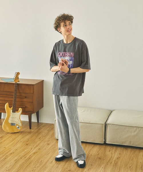 EMMA CLOTHES（エマクローズ）の「【Queen/The Rolling Stones/Guns N' Roses】別注 ロックプリント オーバーサイズ ピグメント加工 半袖Tシャツ EMMA CLOTHES（Tシャツ/カットソー・メンズ・ブラック系1/ブラック系3/ホワイト系1/ホワイト系2/ホワイト系3/ブラック系2/ブラック系4/ブラック系5/ホワイト系4・M/L）」の18枚目の写真