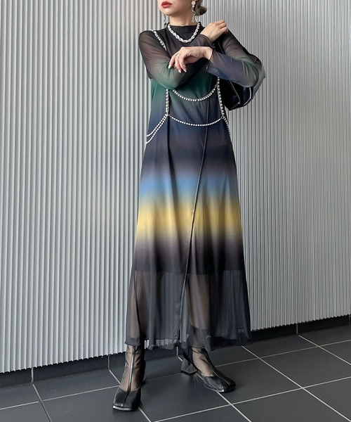 HARE（ハレ）の「グラデーションシアーワンピース(HARE)（ワンピース 