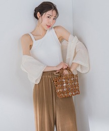 【大人女子のための優秀タンク】パット付アシメリブ《洗濯機で洗える》