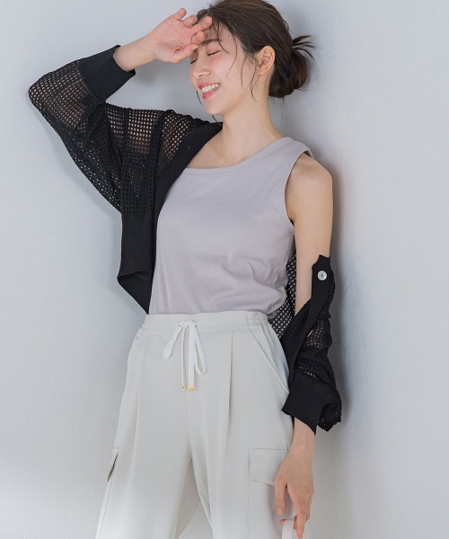 VICKY（ビッキー）の「【大人女子のための優秀タンク】パット付アシメリブ《洗濯機で洗える》（キャミソール・レディース・ブラック/ホワイト/ベージュ・M）」の5枚目の写真