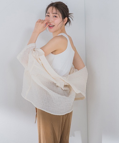 VICKY（ビッキー）の「【大人女子のための優秀タンク】パット付アシメリブ《洗濯機で洗える》（キャミソール・レディース・ブラック/ホワイト/ベージュ・M）」の21枚目の写真