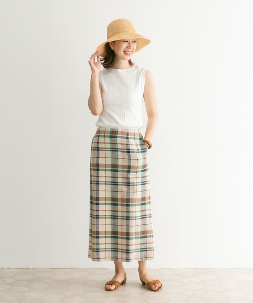 URBAN RESEARCH DOORS（アーバンリサーチドアーズ）の「針抜きノースリーブカットソー（Tシャツ/カットソー・レディース・オフホワイト/ホワイト系その他/ブラック/イエロー系その他・MEDIUM）」の10枚目の写真